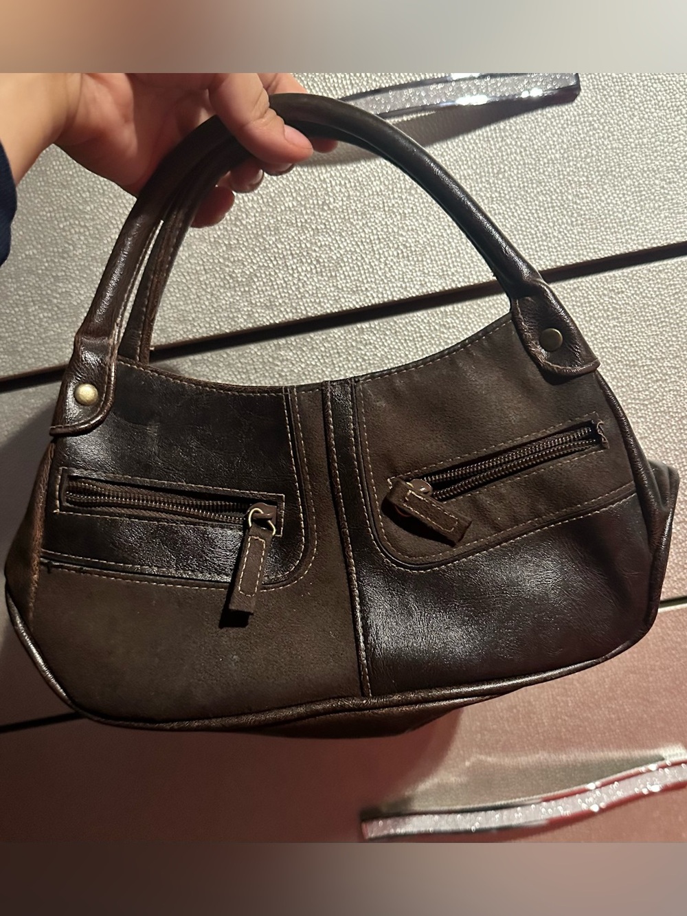 Classic Brown Women's Leather Tote Handbag